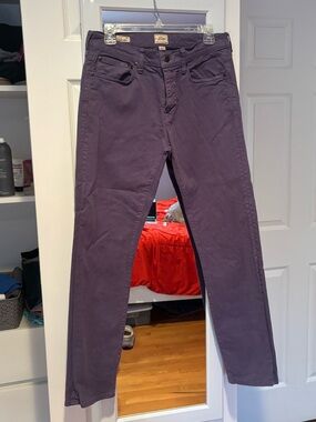J. Crew Slim Straight Men's Jeans in Deep Plum